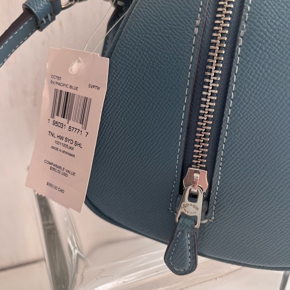 COACH Sydney Satchel - Silver/Pacific Blue - Picture 5 of 16